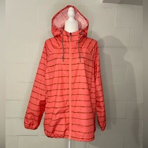 Columbia Coral Striped Hooded Utility Jacket